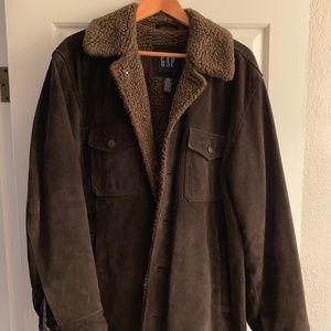 Vintage Gap brown suede, lined coat